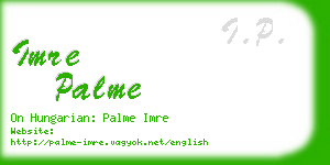 imre palme business card